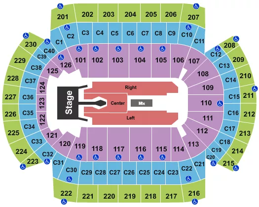 seating chart for Xcel Energy Center - Tim McGraw 2023 - eventticketscenter.com